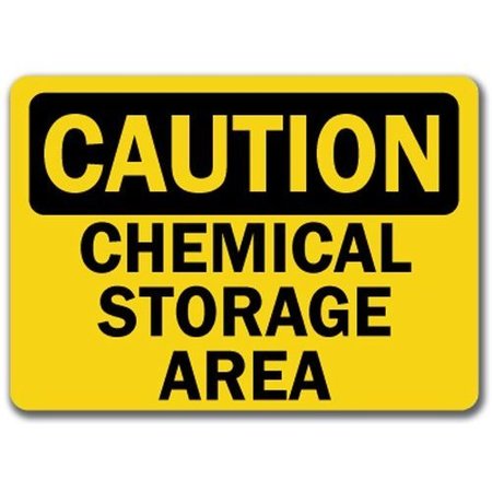 SIGNMISSION Safety Sign, 14 in Height, Plastic, 10 in Length, Chemical Storage CS-Chemical Storage